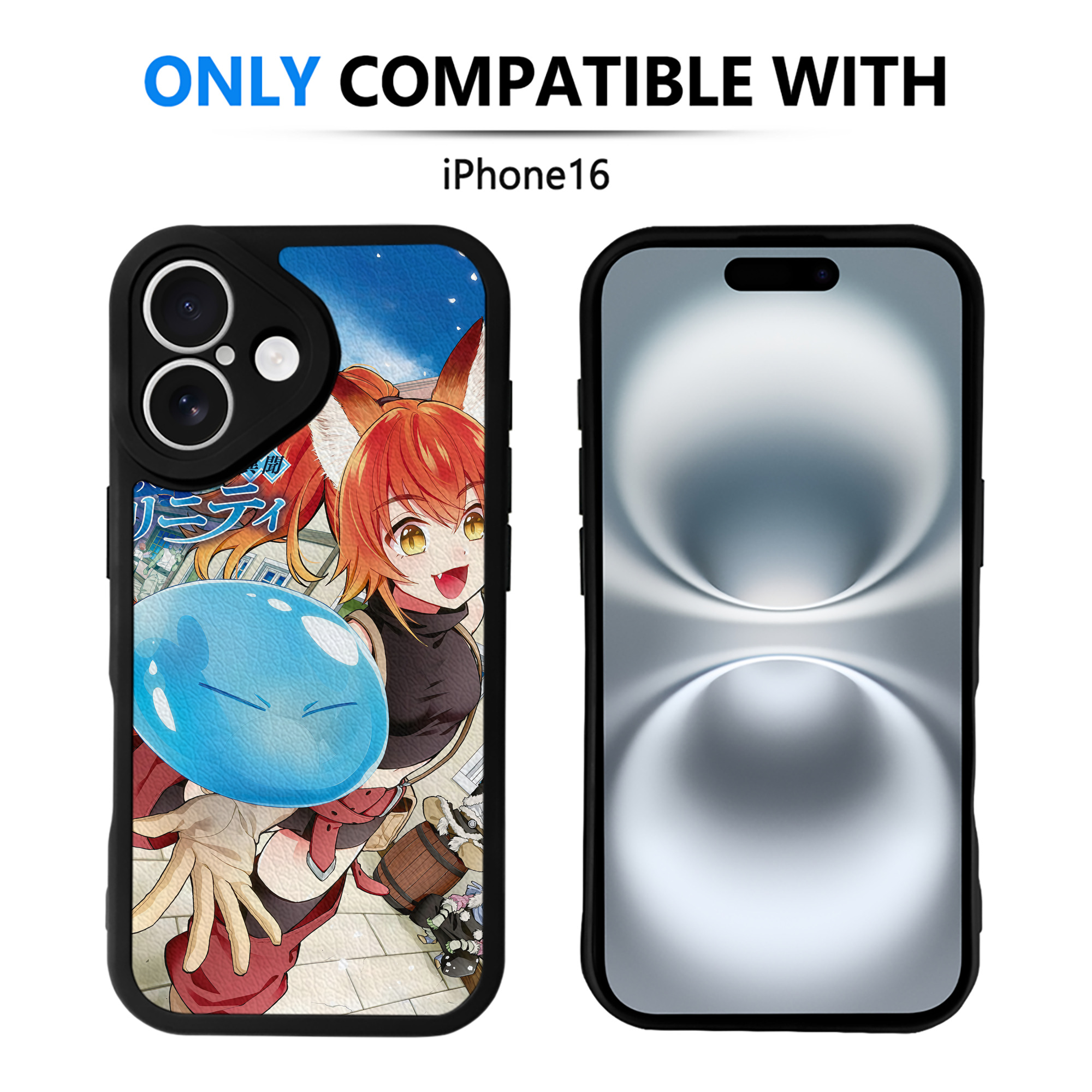 （画像用） 転スラ Regarding Reincarnated to Slime 【iPhone 16シリーズ対応】シリコンスマホケース（レザー調） 材質：シリコン